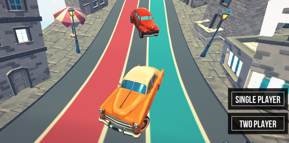 2 Player Crazy Racer Gameplay Screenshot 1